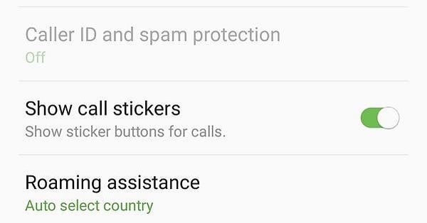 caller id and spam protection samsung s7